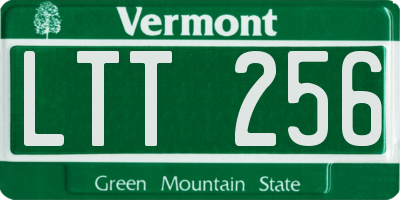 VT license plate LTT256