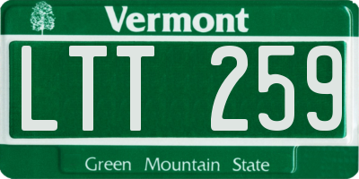 VT license plate LTT259