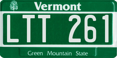 VT license plate LTT261