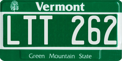 VT license plate LTT262