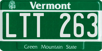 VT license plate LTT263