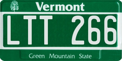 VT license plate LTT266