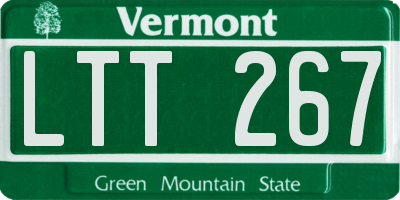 VT license plate LTT267