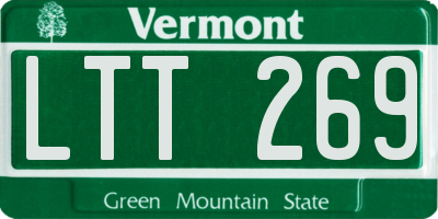 VT license plate LTT269