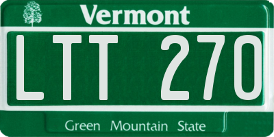 VT license plate LTT270