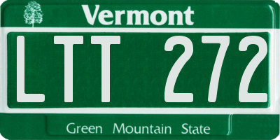 VT license plate LTT272
