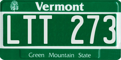 VT license plate LTT273
