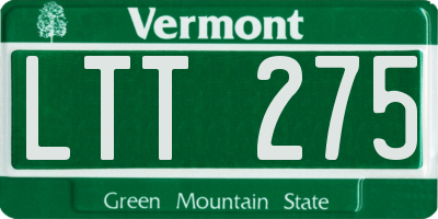 VT license plate LTT275