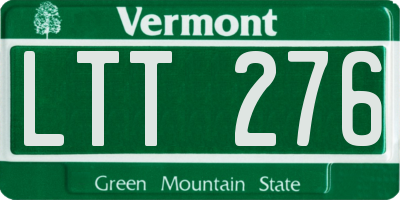 VT license plate LTT276