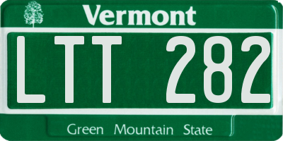 VT license plate LTT282