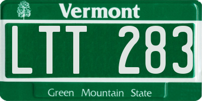 VT license plate LTT283