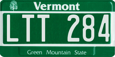 VT license plate LTT284
