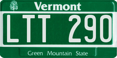 VT license plate LTT290