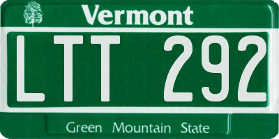 VT license plate LTT292