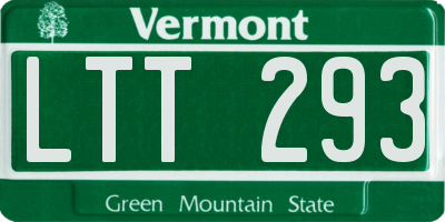 VT license plate LTT293