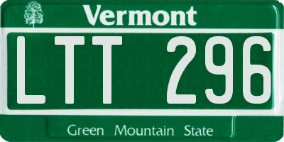 VT license plate LTT296