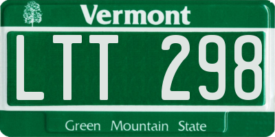 VT license plate LTT298