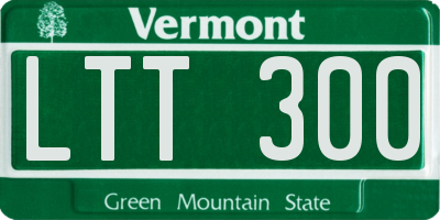 VT license plate LTT300