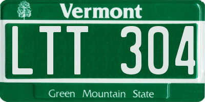 VT license plate LTT304