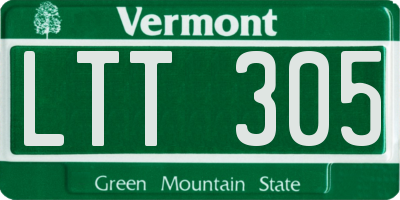 VT license plate LTT305