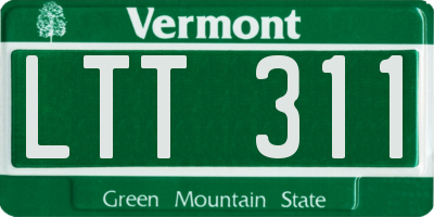 VT license plate LTT311