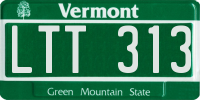 VT license plate LTT313