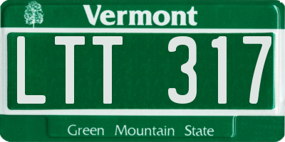 VT license plate LTT317