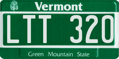 VT license plate LTT320