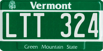 VT license plate LTT324