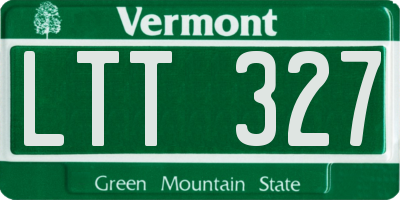VT license plate LTT327