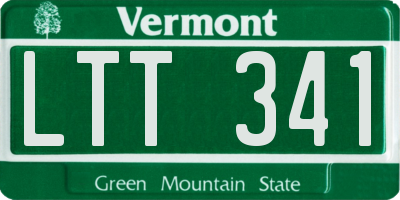 VT license plate LTT341