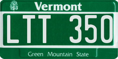 VT license plate LTT350