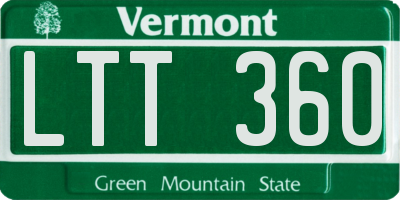 VT license plate LTT360