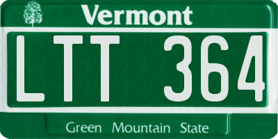 VT license plate LTT364