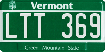 VT license plate LTT369