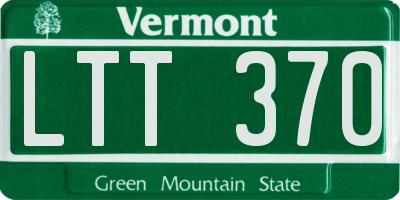 VT license plate LTT370