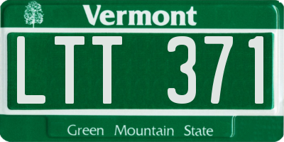 VT license plate LTT371