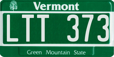 VT license plate LTT373