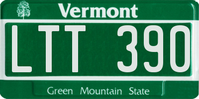 VT license plate LTT390