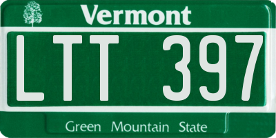 VT license plate LTT397
