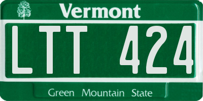 VT license plate LTT424