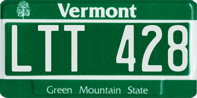 VT license plate LTT428