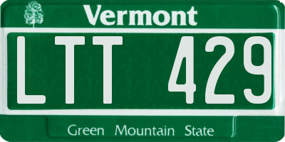 VT license plate LTT429