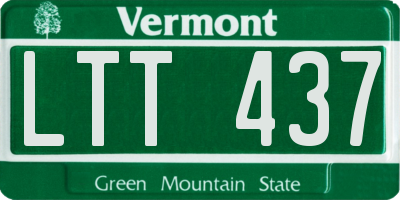 VT license plate LTT437