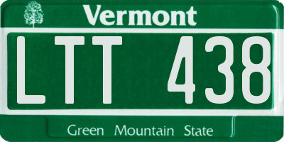 VT license plate LTT438