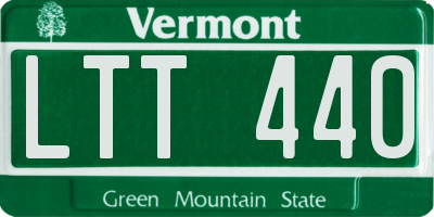 VT license plate LTT440