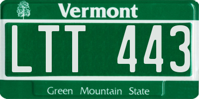 VT license plate LTT443