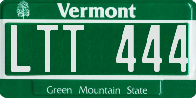 VT license plate LTT444
