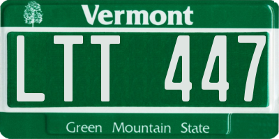 VT license plate LTT447