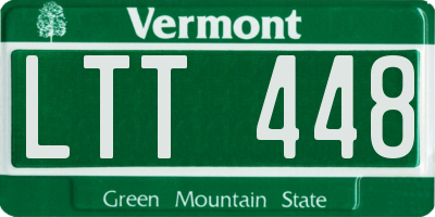 VT license plate LTT448